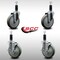 Service Caster 5'' SS Gray Poly Wheel Swivel 1-1/8'' Expanding Stem Caster Set 2 Brakes, 4PK SCC-SSEX20S514-PPUB-2-TLB-2-118 - alternate 4